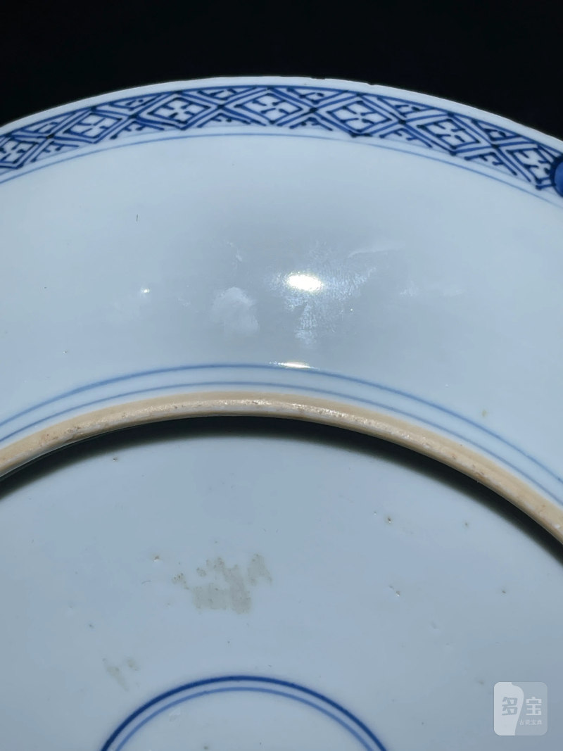 清康熙 青花西厢记纹大盘 - 图10